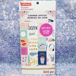 Craft Smart Corner Office Sticker Book New